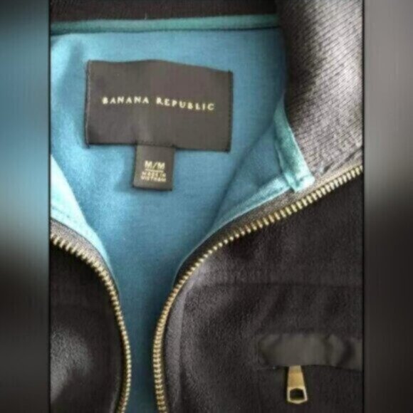 Banana Republic- Men's Fleece Zip Jacket Sz M - Picture 3 of 5